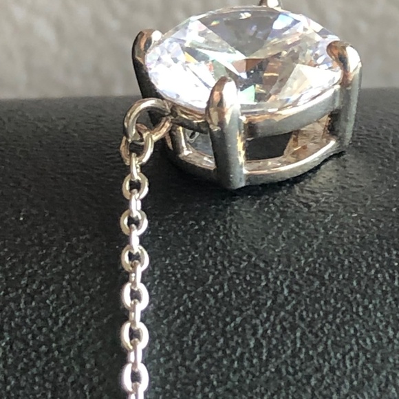 MELINDA MARIA DESIGNER “MONARCH” ROUND CUT NECKLACE ON SILVER CHAIN, NWOT - Picture 2 of 5